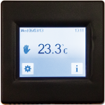 T16CB Black touch screen thermostat