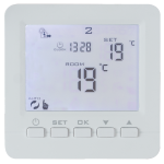 RD16 programmable thermostat – recessed into single-gang back box