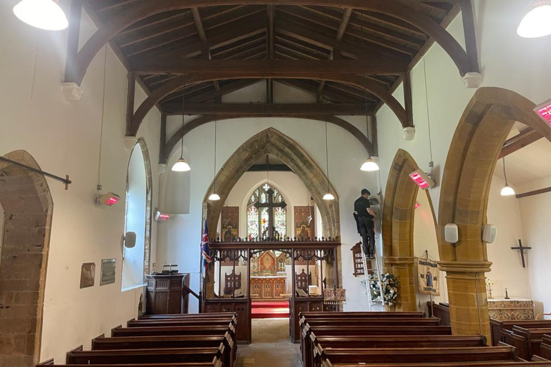 Halogen Heaters Installed in Church in Creaton | BN Thermic