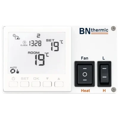 Programmable thermostat controller for BN Thermic fan heaters
